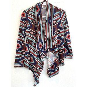 Ambiance Apparel Women's Medium cardigan Aztec Southwest Cozy Winter Warm Tribal